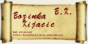Božinka Kijačić vizit kartica